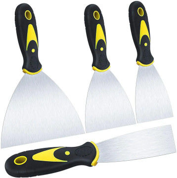 4 paquetes de raspadores de cuchillo de polipropileno conjunto de cuchillo spackle premium de acero inoxidable de pintura raspadora de cuchilla