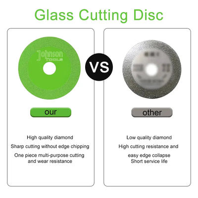 Disco de corte de diamantes con soldadura al vacío de 100 mm, azulejos de cerámica de porcelana, cuchillas de vidrio para vidrio de jade