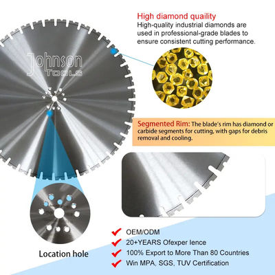 Gran Diámetro 800mm Cortador de hormigón Diamante Pared Vía Llave Para Cortar Demolición Construcción de hormigón reforzado