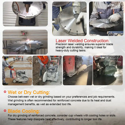 13,5” soldaduras de laser concretas del cortador de la cuchilla del corte de la suavidad