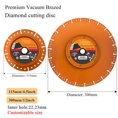 Cuchilla de diamante soldada al vacío para tubería Cuchilla de diamante de 115 mm Pro Cutter de tubería