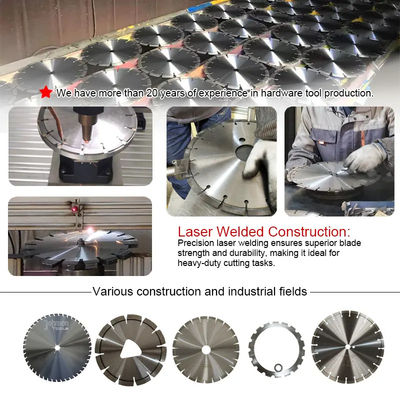 Cuchillas de sierra de hormigón de diamantes de anillo de 350 mm para cortar hormigón, hormigón armado