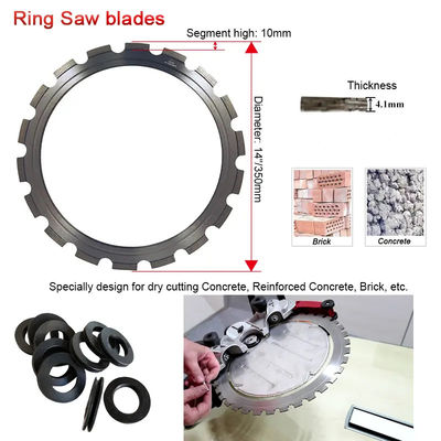Cuchillas de sierra de hormigón de diamantes de anillo de 350 mm para cortar hormigón, hormigón armado