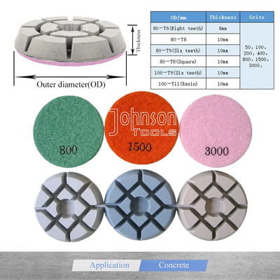 50 arena 3" granito Diamond Sanding Pads concreto que quita rasguños
