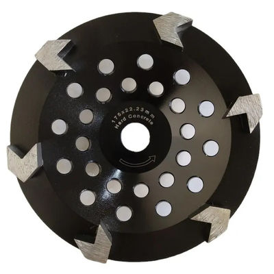180m m dientes de la forma de V de Diamond Cup Concrete Grinding Wheel de 7 pulgadas