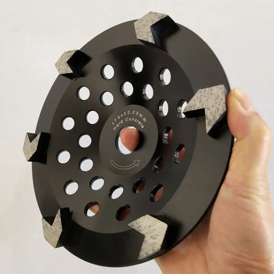 180m m dientes de la forma de V de Diamond Cup Concrete Grinding Wheel de 7 pulgadas