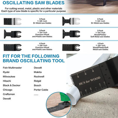 Hojas de sierra multi oscilantes de la herramienta del metal del BI para el sistema de la caja del palo fierro 20pcs