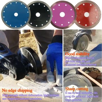 150m m Turbo dividido en segmentos sinterizaron a Diamond Stone Cutting Blades