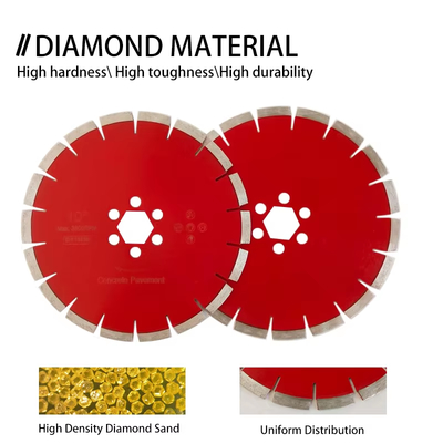 Hoja de sierra ranuradora de concreto de 10 pulgadas | Disco de corte grabado con diamante para pavimento de carreteras