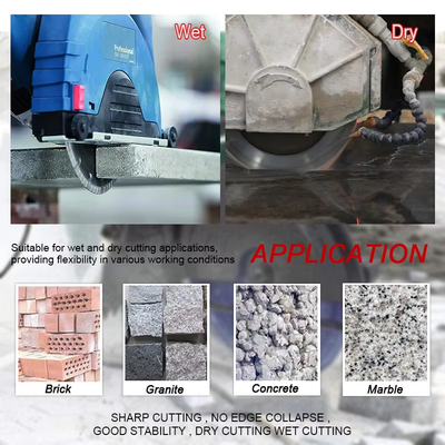 agujero mojado de Diamond Concrete Cutting Disc 60m m del corte de 900m m