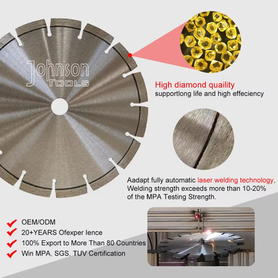 16 segmento de la pulgada 400m m Turbo Diamond Concrete Saw Blades Turbo