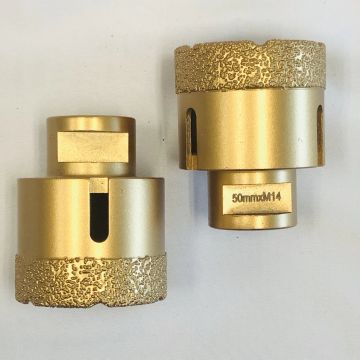 el vacío de 4pcs M14 50m m soldó saltar de Diamond Tools Drill Bit Minimal