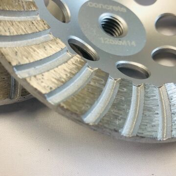 Disco de rectificado de hormigón Turbo ligero de 100-180 mm con núcleo de aluminio