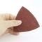 cojín multi rojo del disco del papel de la arena de la herramienta del óxido de aluminio del triángulo de 80m m para la pintura de peladura automotriz