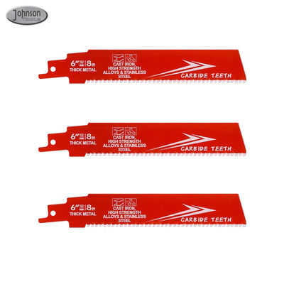 6 pulgadas Bi-Metal OEM Reciprocating Saw Blade Industrial para el metal hierro fundido aleación de acero Sawzall hoja de carburo