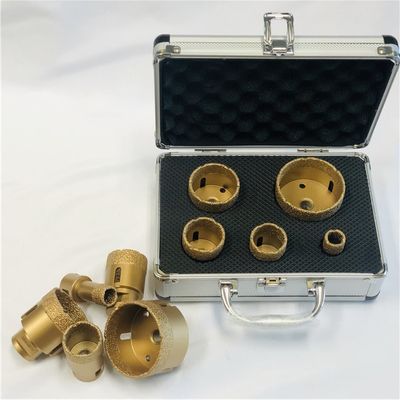 El vacío de aluminio de la caja 5pcs soldó M14 Diamond Core Drill Bit Set