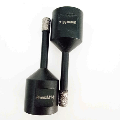 Limpie la caña de cerámica soldada M14 de la teja con la aspiradora 6m m de la porcelana de Diamond Core Drill Bits For