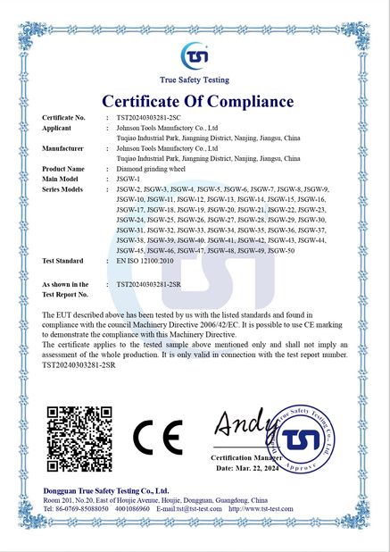 CHINA Johnson Tools Manufactory Co.,Ltd certificaciones
