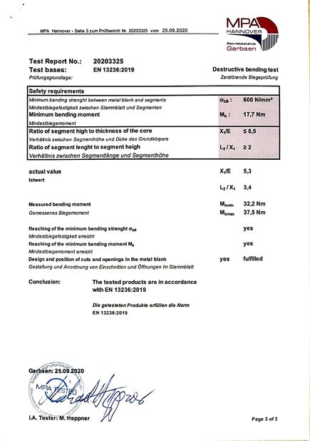 CHINA Johnson Tools Manufactory Co.,Ltd certificaciones